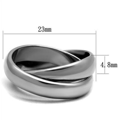 TK2498 - High polished (no plating) Stainless Steel Ring with No Stone