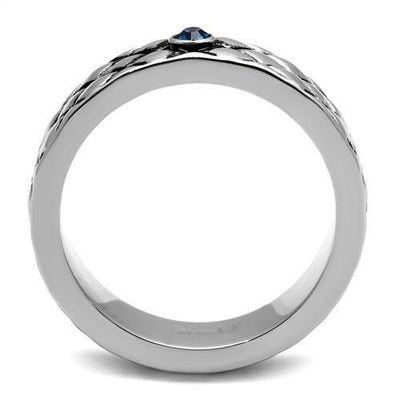 TK2565 - High polished (no plating) Stainless Steel Ring with Top