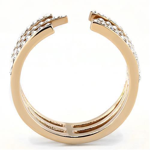 TK3236 - IP Rose Gold(Ion Plating) Stainless Steel Ring with Top Grade