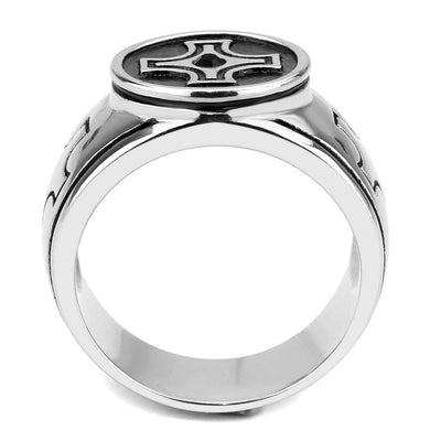 TK3617 - High polished (no plating) Stainless Steel Ring with Top