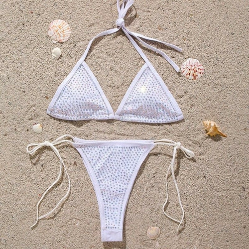 Triangle Halter String Bikini Sexy Bandage Swimwear