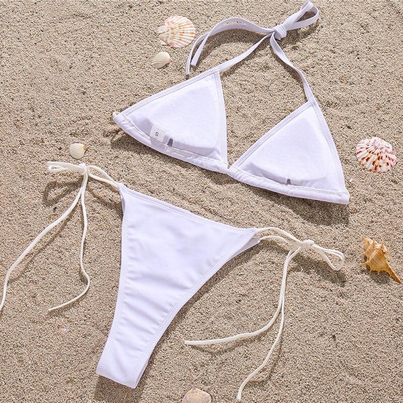 Triangle Halter String Bikini Sexy Bandage Swimwear