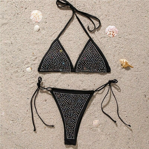 Triangle Halter String Bikini Sexy Bandage Swimwear