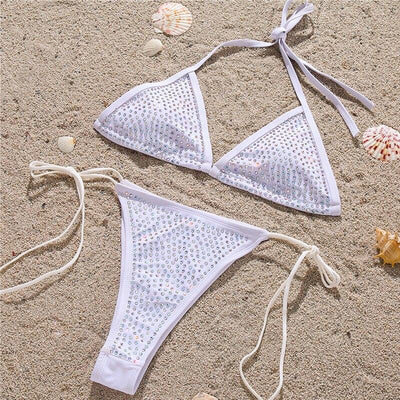 Triangle Halter String Bikini Sexy Bandage Swimwear