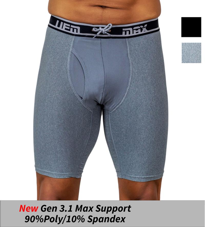 MAX Support 9 Inch Boxer Briefs Polyester Gen 3.1 Available in Black