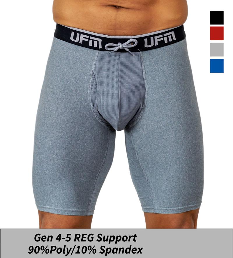 REG Support 9 Inch Boxer Briefs Polyester Available in Black, Gray,