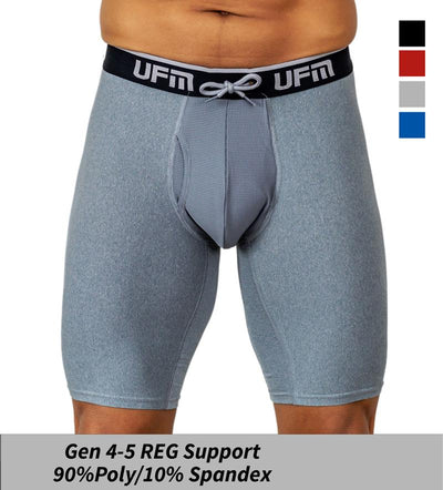 REG Support 9 Inch Boxer Briefs Polyester Available in Black, Gray,