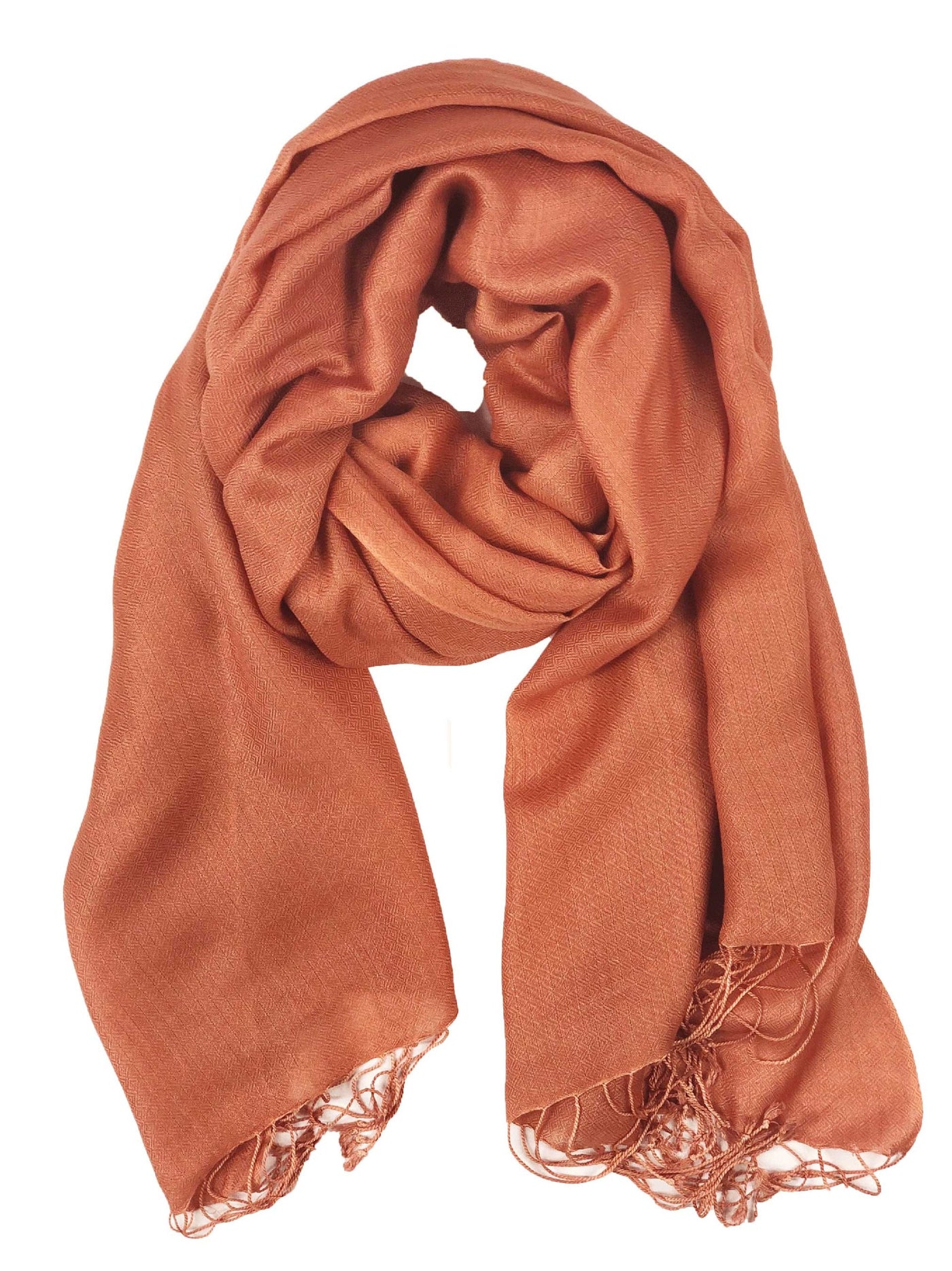 Peach Modal Solid Scarf