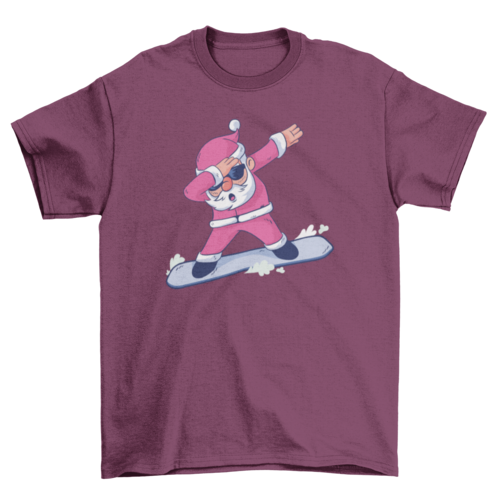 Snowboard Santa Dab T-shirt