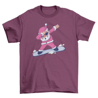 Snowboard Santa Dab T-shirt