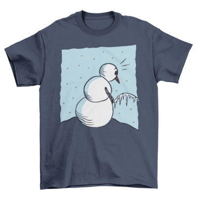 Snowman Peeing Funny T-shirt