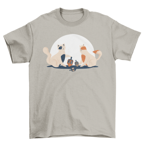 Kittens Playing Dreidl T-shirt Design