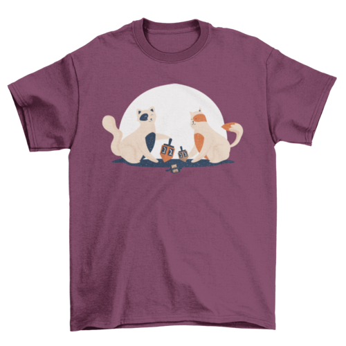 Kittens Playing Dreidl T-shirt Design