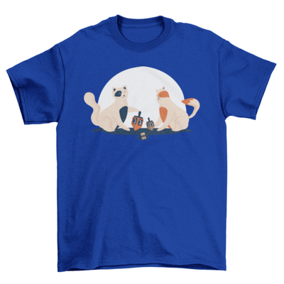 Kittens Playing Dreidl T-shirt Design