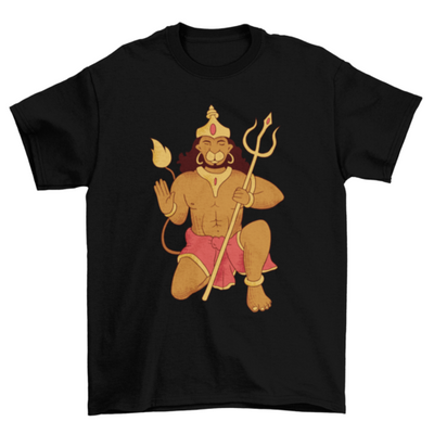 Lord Hanuman Illustration kneeling Indian Hinduism t-shirt