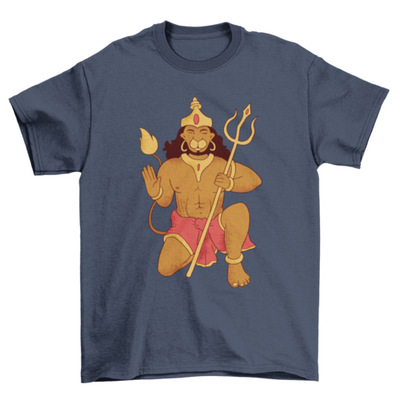 Lord Hanuman Illustration kneeling Indian Hinduism t-shirt