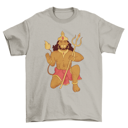 Lord Hanuman Illustration kneeling Indian Hinduism t-shirt