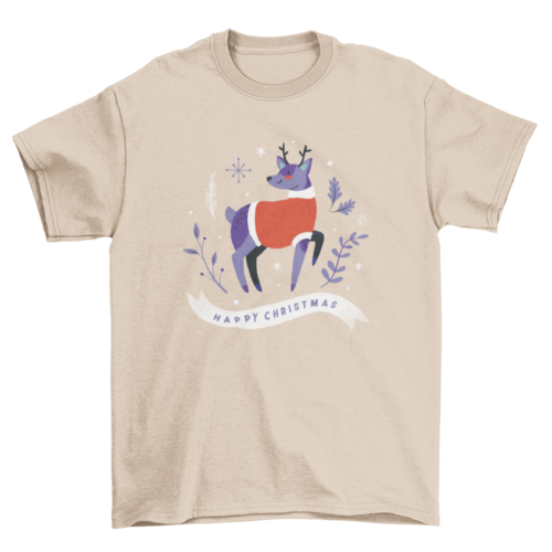 Merry christmas reindeer t-shirt