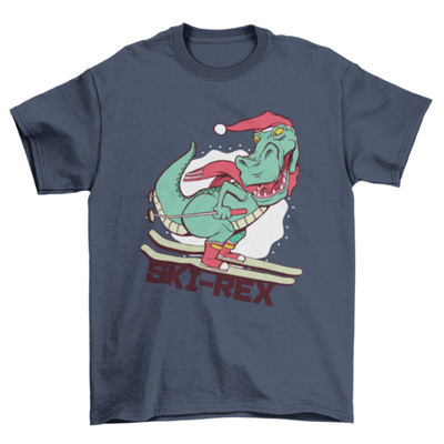 Ski t-rex t-shirt