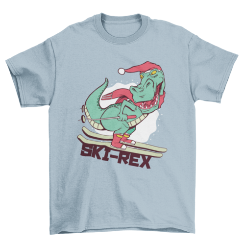 Ski t-rex t-shirt