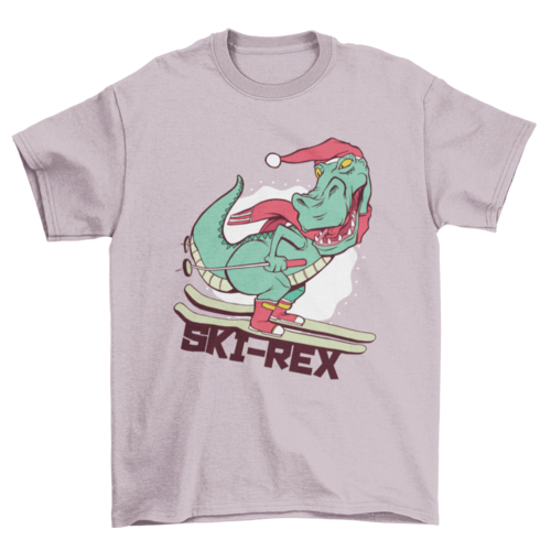 Ski t-rex t-shirt