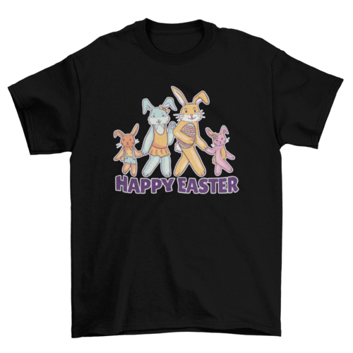 Happy easter bunny family t-shirt