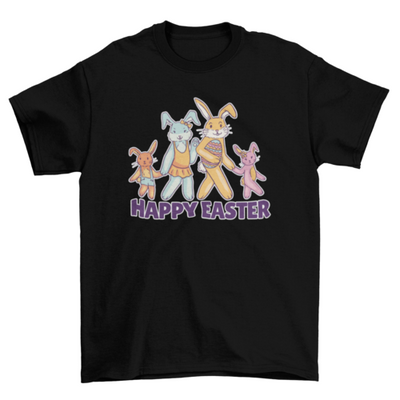 Happy easter bunny family t-shirt