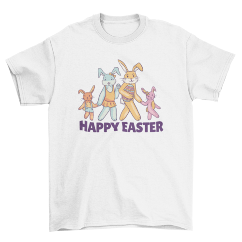 Happy easter bunny family t-shirt