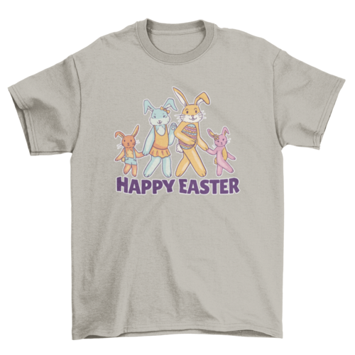 Happy easter bunny family t-shirt