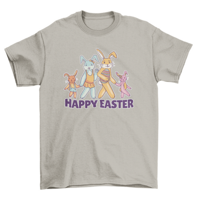 Happy easter bunny family t-shirt