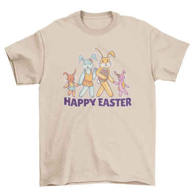 Happy easter bunny family t-shirt