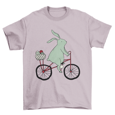 Easter bunny riding bike t-shirt design