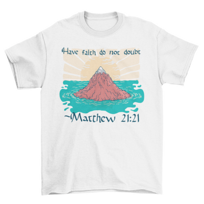 Sea mountain religion t-shirt design