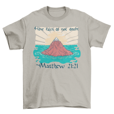 Sea mountain religion t-shirt design