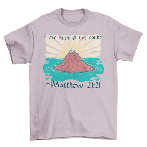 Sea mountain religion t-shirt design