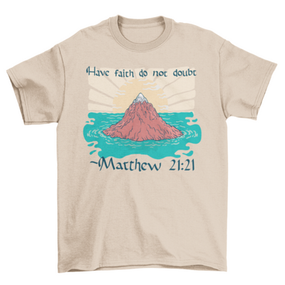 Sea mountain religion t-shirt design