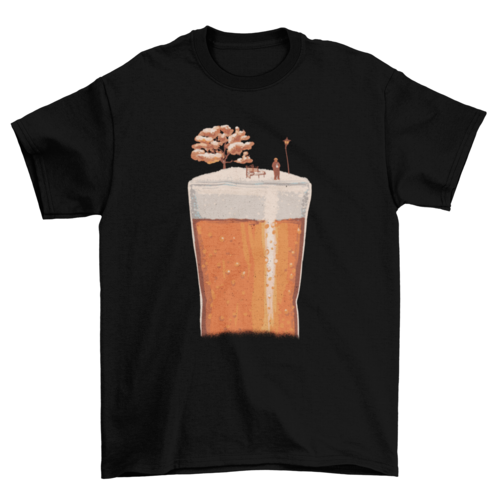 Beer glass winter season t-shirt