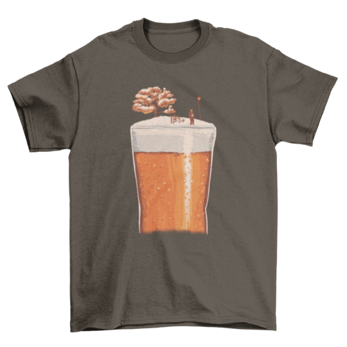 Beer glass winter season t-shirt