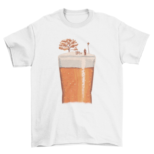 Beer glass winter season t-shirt