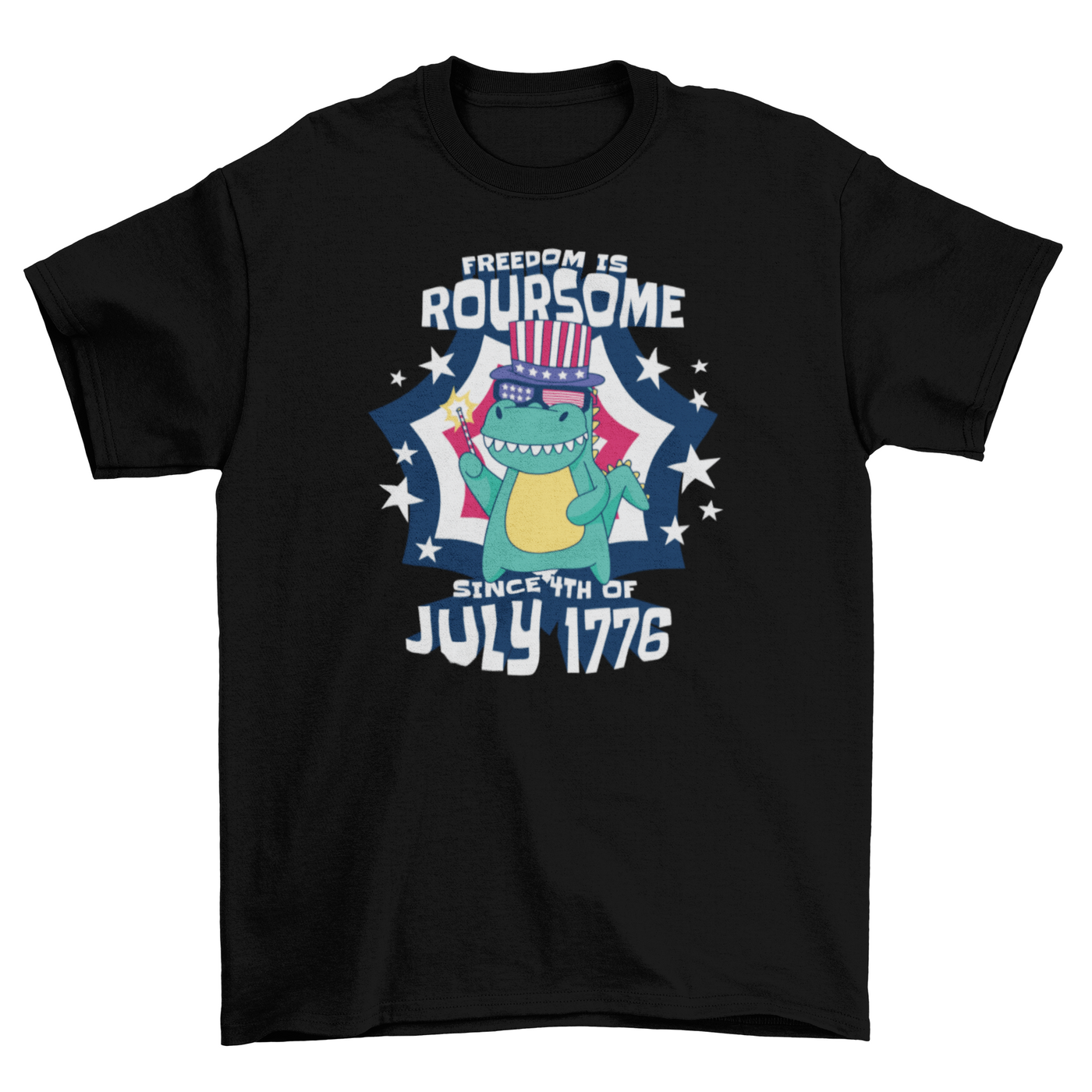 Independence day dinosaur t-shirt