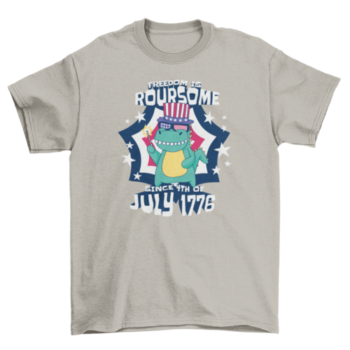 Independence day dinosaur t-shirt