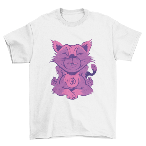 Cat animal yoga meditation t-shirt