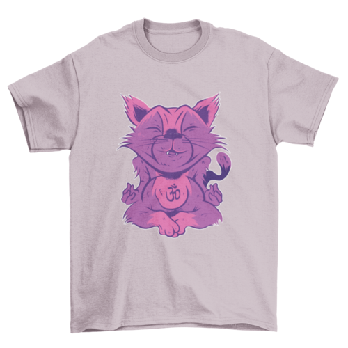 Cat animal yoga meditation t-shirt