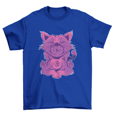 Cat animal yoga meditation t-shirt