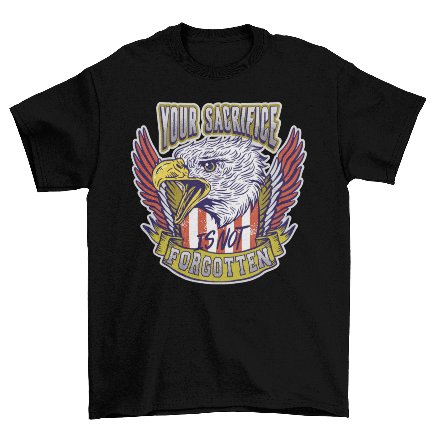 Veterans day eagle quote t-shirt