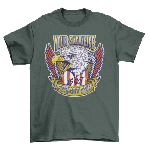 Veterans day eagle quote t-shirt