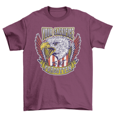 Veterans day eagle quote t-shirt