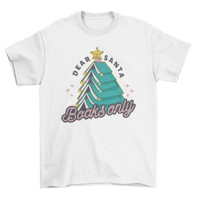 Funny Christmas books t-shirt