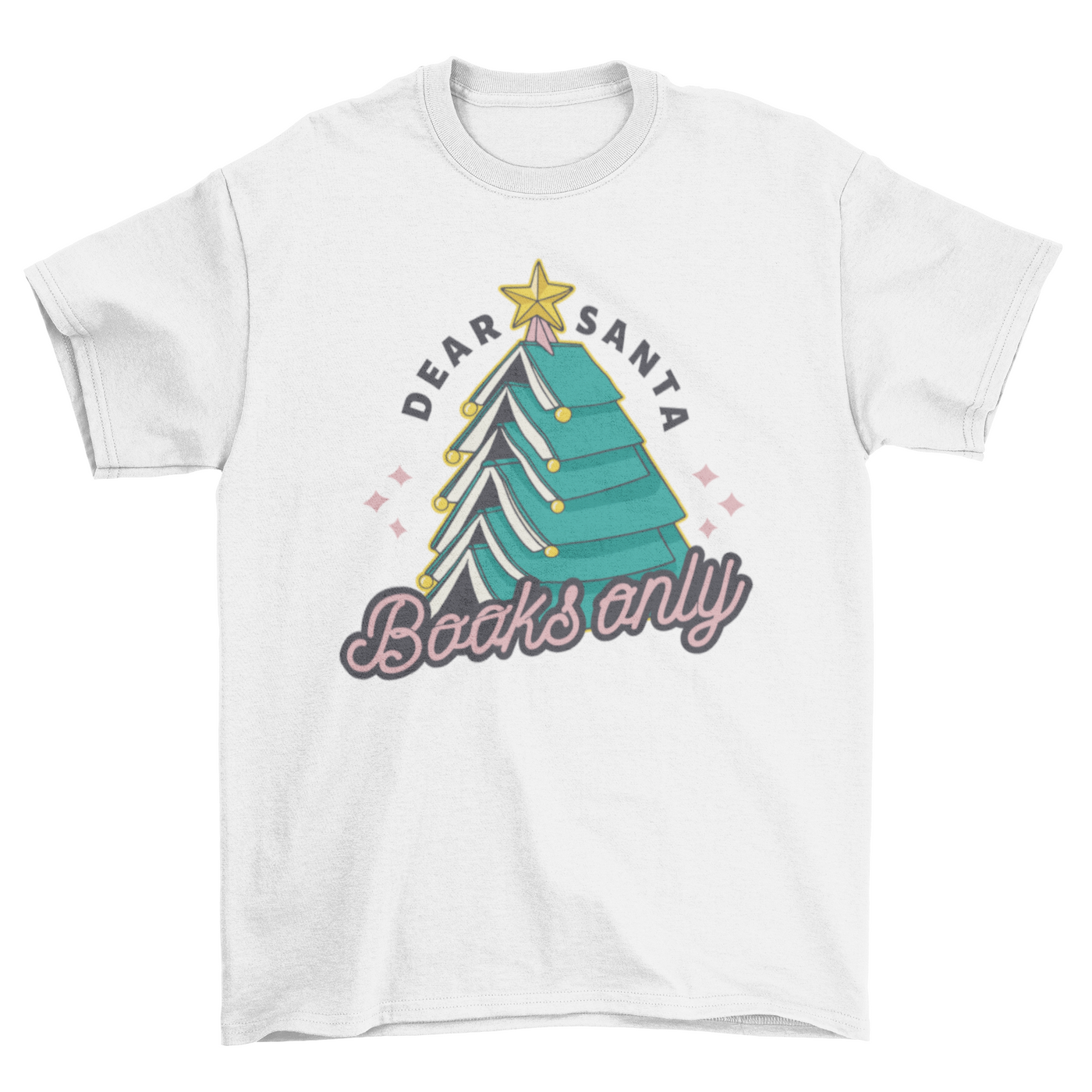 Funny Christmas books t-shirt