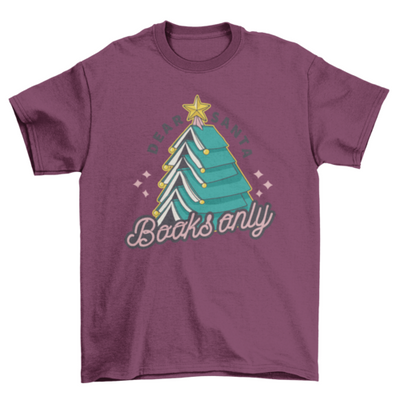 Funny Christmas books t-shirt